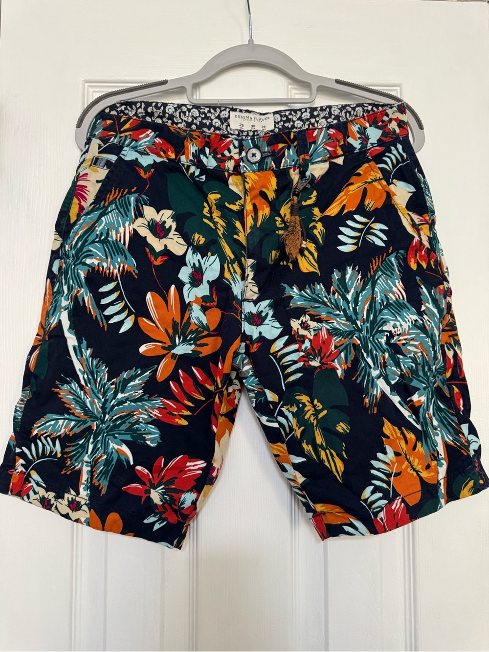 Denim & Flower Ricky Singh Floral Tropical Shorts Men’s Size 29 Chino